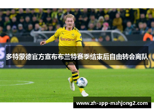 多特蒙德官方宣布布兰特赛季结束后自由转会离队